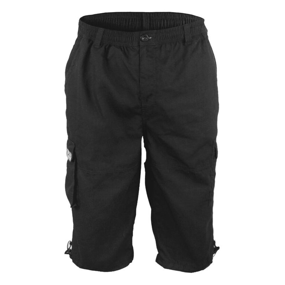Duke Mens D555 Mason Kingsize Cargo Shorts / Black